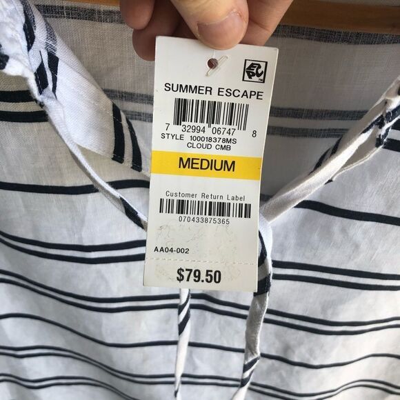 CHARTER CLUB Summer Escape Pool Coverup Size M - Picture 7 of 7